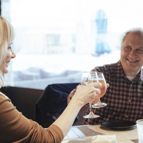 Members enjoy a cocktail at The Club at ArrowCreek