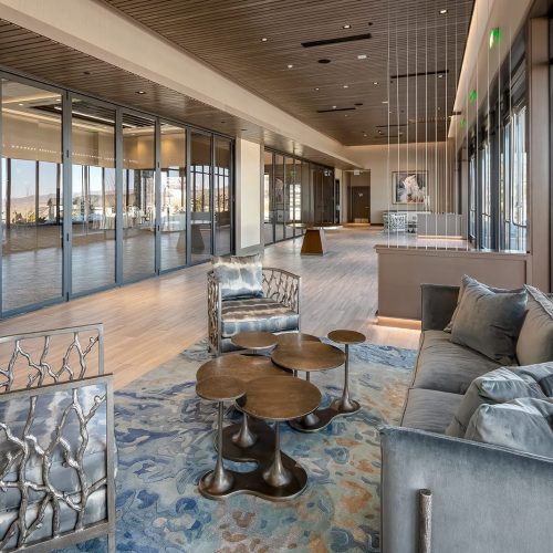 Lobby and entrance of the private event space at The Club at ArrowCreek