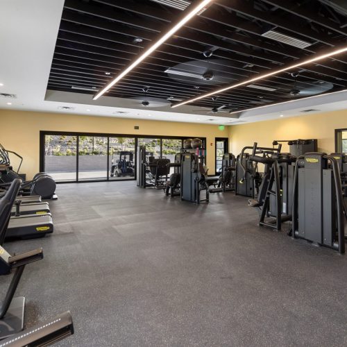 Full state of the art gym at the fitness center at The Club at ArrowCreek