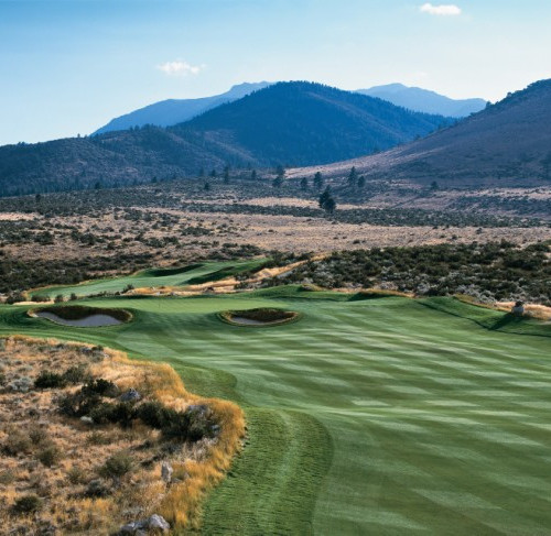 The Legend Golf Course at The Club at ArrowCreek looking toward Mt. Rose in Reno