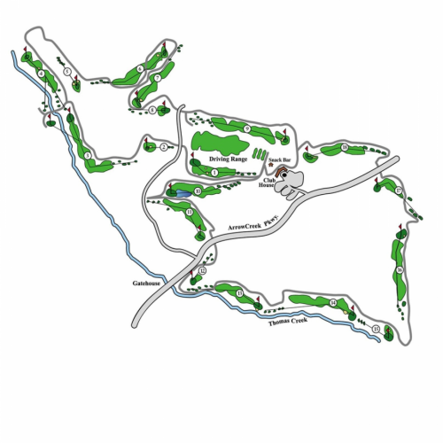 The Legend Golf Course Map at The Club at ArrowCreek