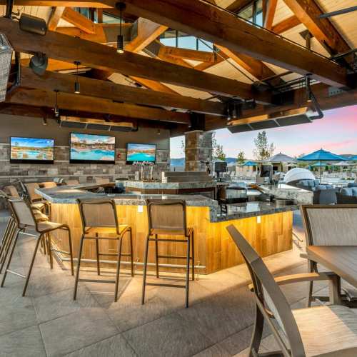 The pool bar and restaurant at The Club at ArrowCreek