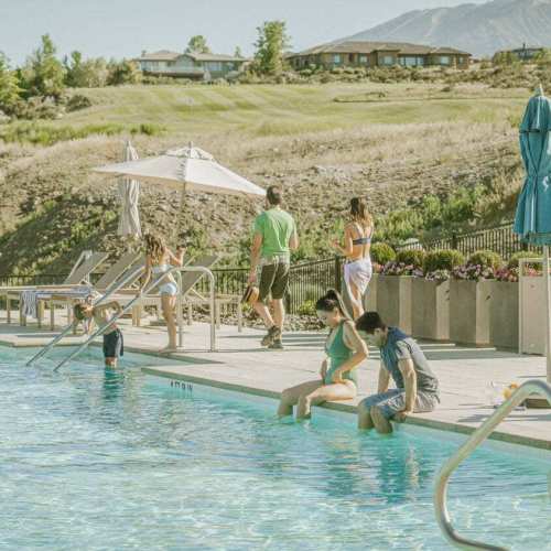 Members of The Club at ArrowCreek enjoy the pool and its amenities