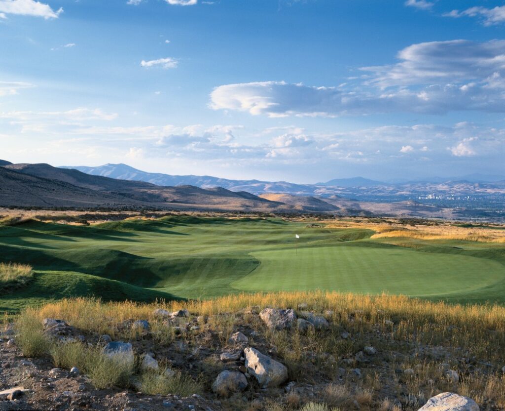 Reno city view from The club at ArrowCeek Challenge course