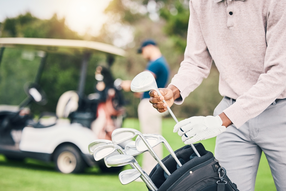 Golf Members in the Club Getting Ready to Play